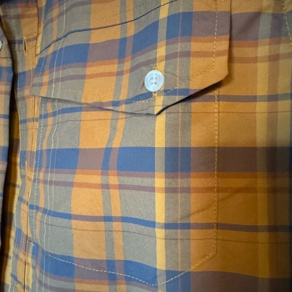 LL Bean Men’s Large Orange,Blue Cool Button Fishing Outdoor Performance Nylon - Picture 2 of 10